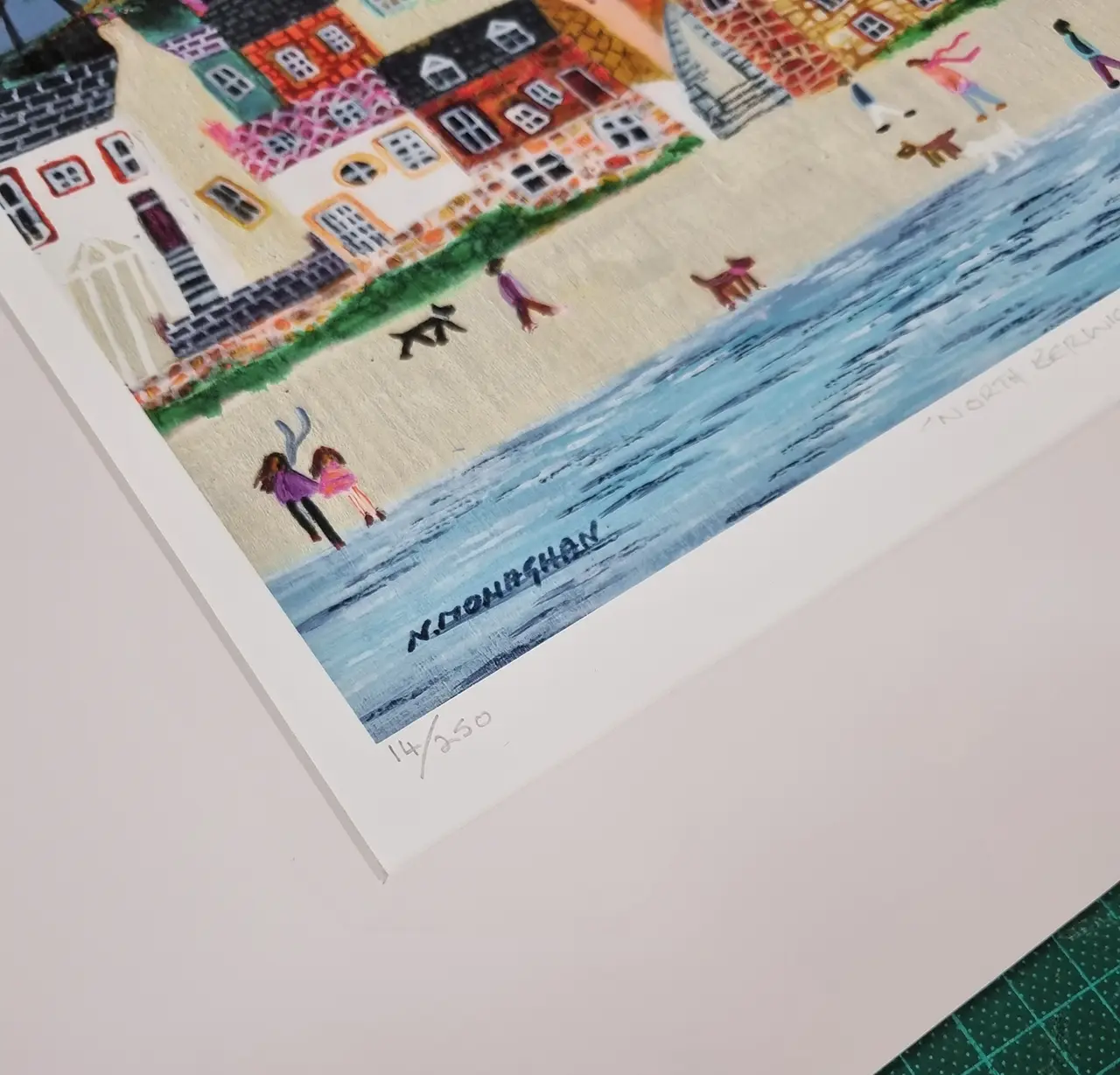 Nikki Monaghan Giclee Print of North Berwick Law showing the number for this print