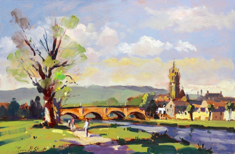 Image of By the River Tweed, Peebles by Josepth Maxwell Stuart