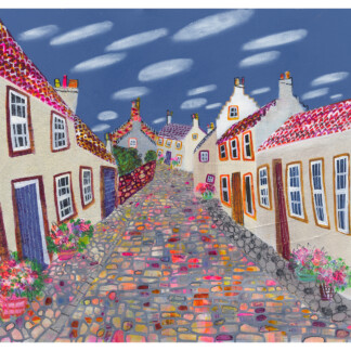 Culross , Sunlit Cobbles