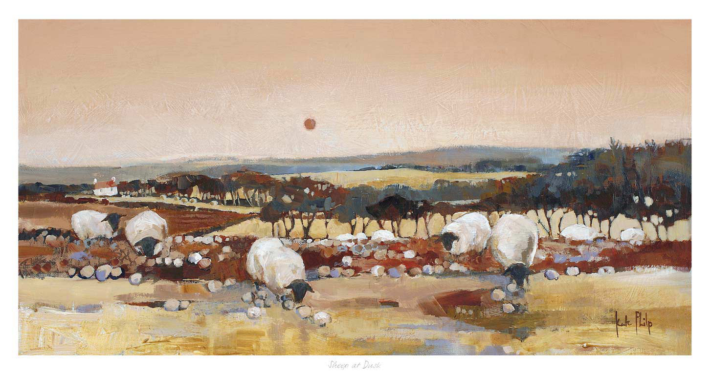 Sheep at Dusk