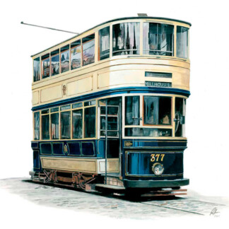Sheffield Corporation Tramways Rocker Panel car No-377 built in 1919 by Brush at Loughborough