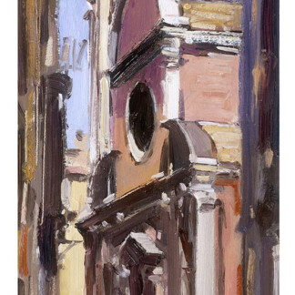 Sunlit Church, Back Street, Venice