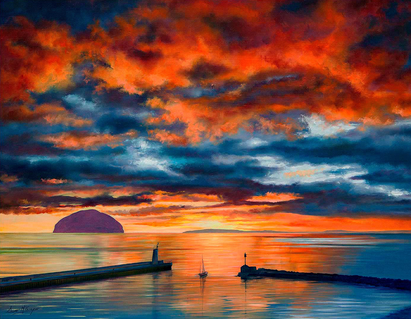 Sunset at Ailsa Craig