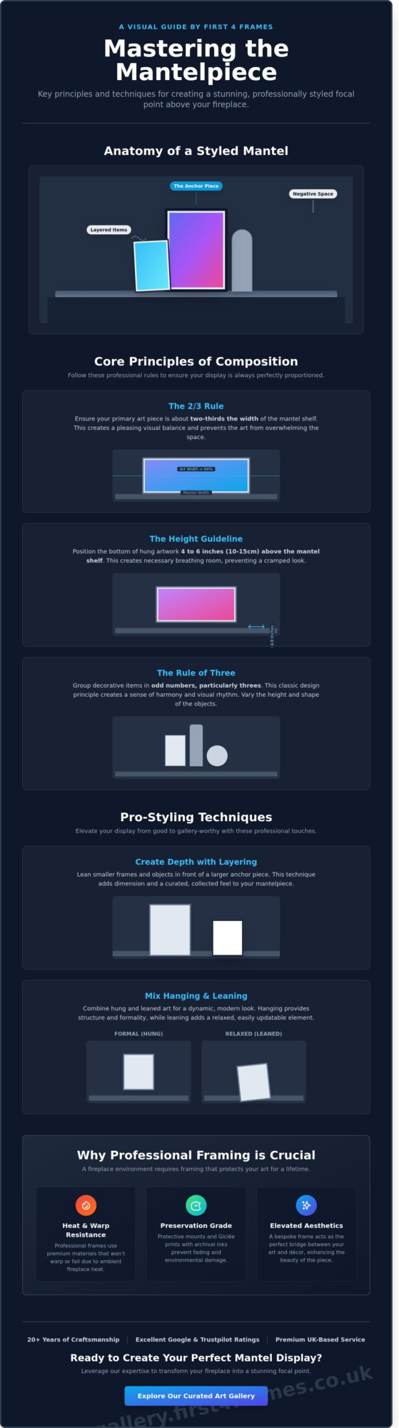 How to Arrange Pictures on a Mantelpiece: A Professional Styling Guide