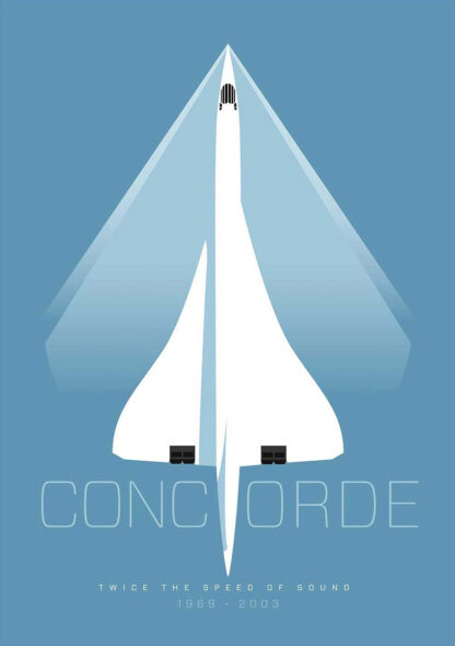 A graphic illustration of the Concorde aircraft, with text highlighting its speed and operational years from 1969 to 2003. By Peter McDermott