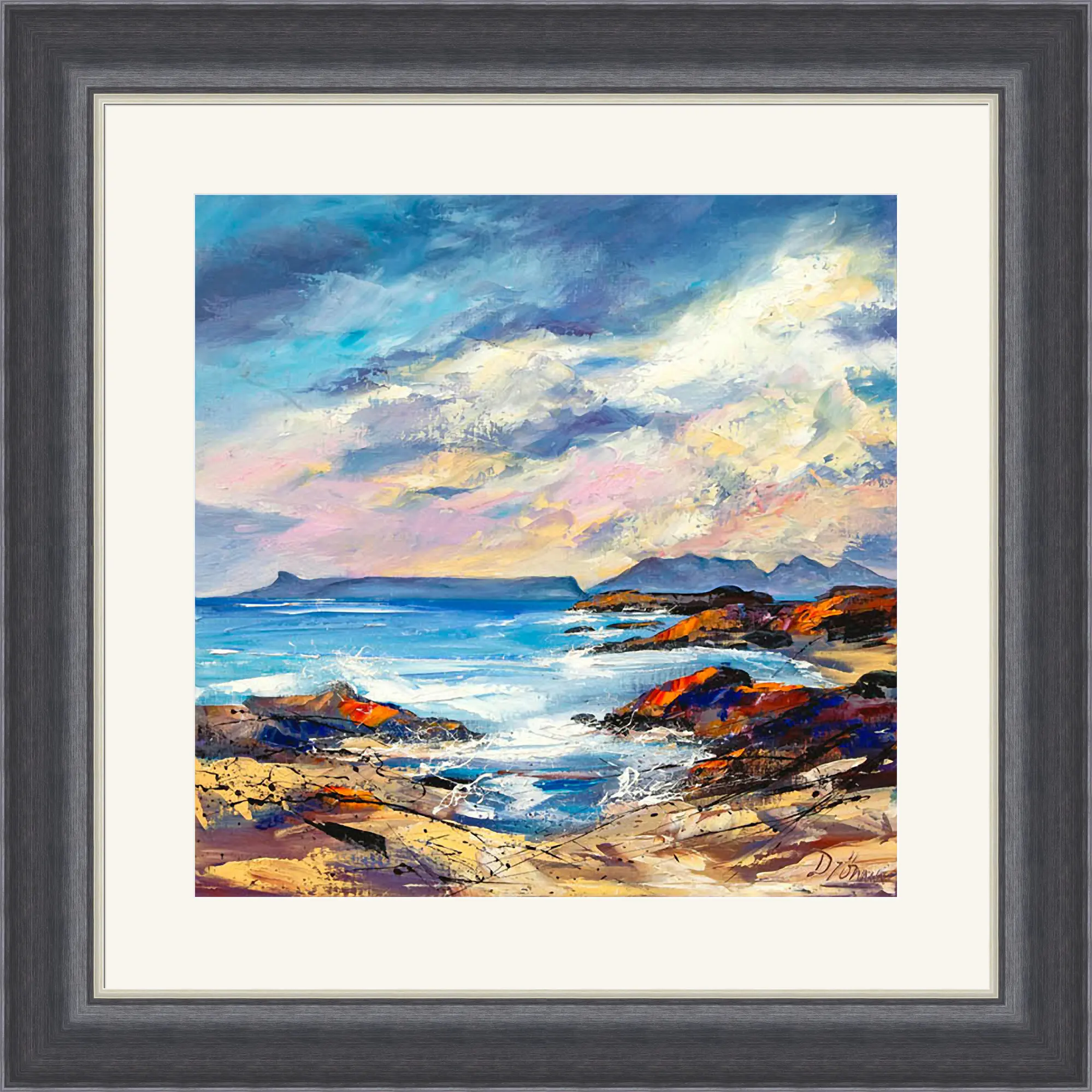 Eigg & Rum Framed print by Dronma