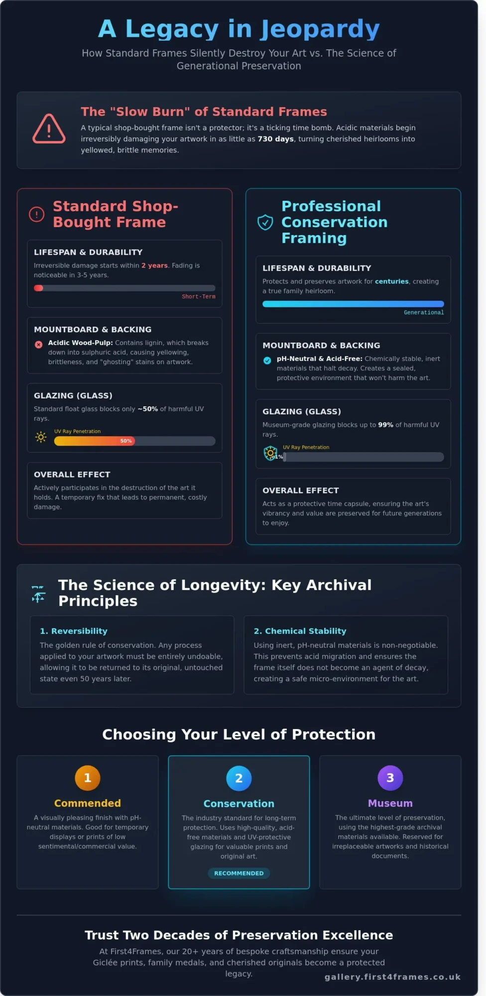 Framing to Pass Down Through Generations: The Archival & Conservation Guide - Infographic
