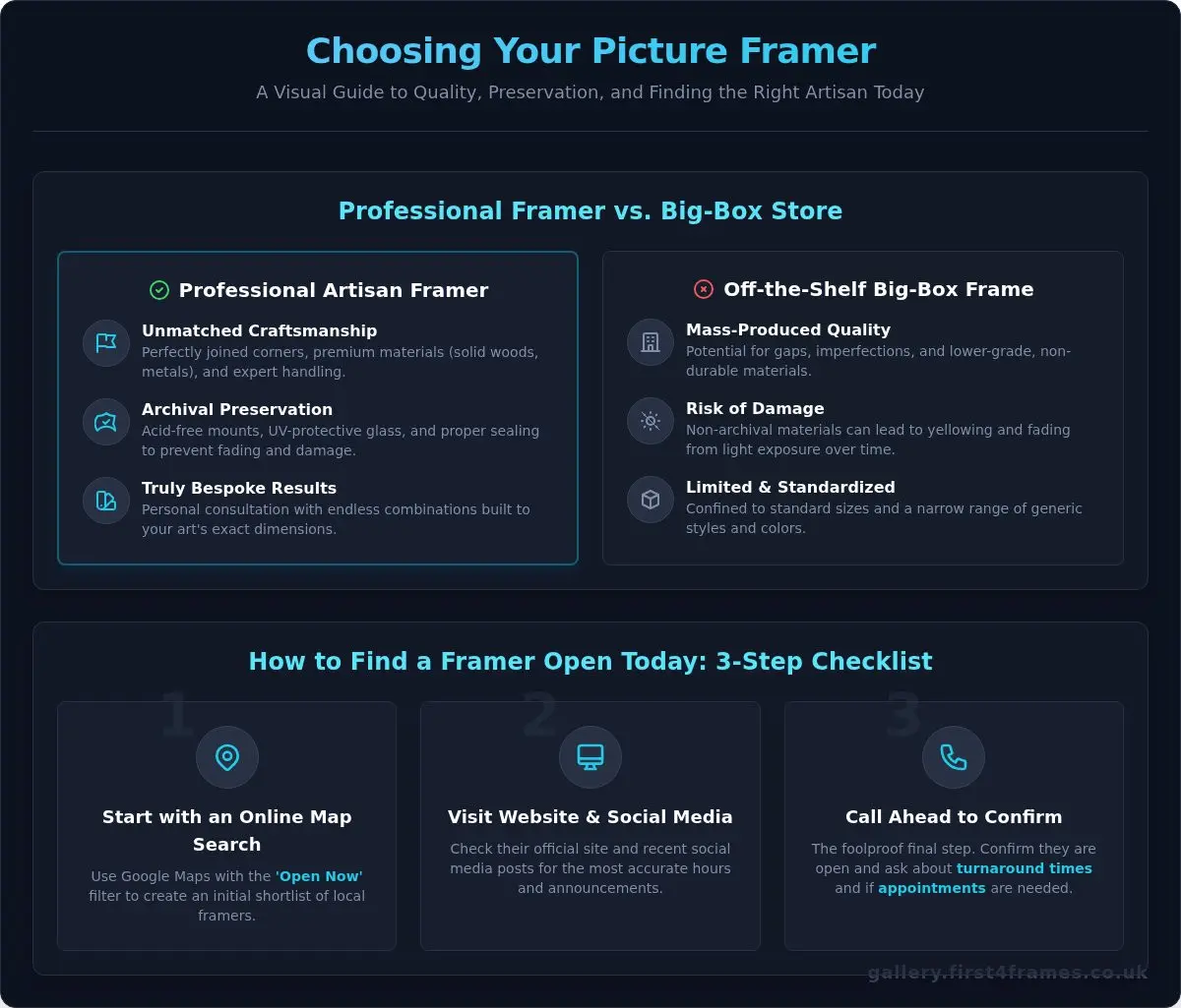 Find Picture Framers Near Me Open Today: A Complete Guide