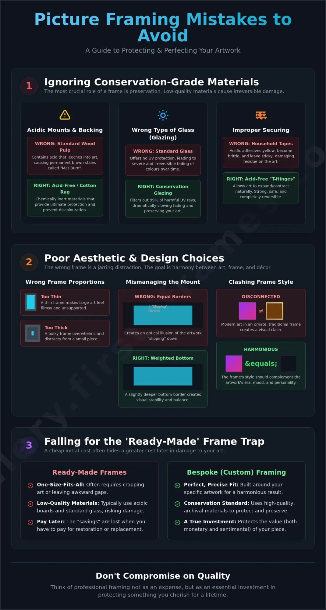 10 Common Picture Framing Mistakes That Can Ruin Your Artwork