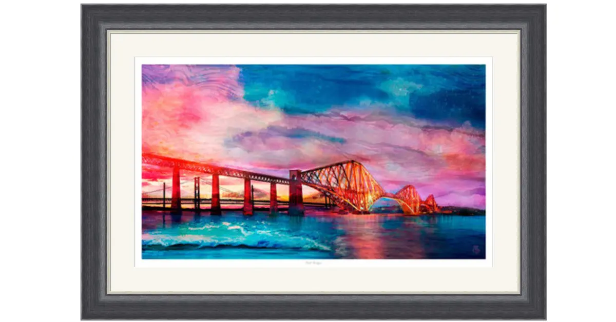 Framed Print Of Forth Rail Bridge by First4frames & Lee scammamma showing Scottish Scenery Artwork