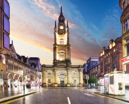 St George's Tron Church of Scotland in Glasgow print – architectural facade with neoclassical design